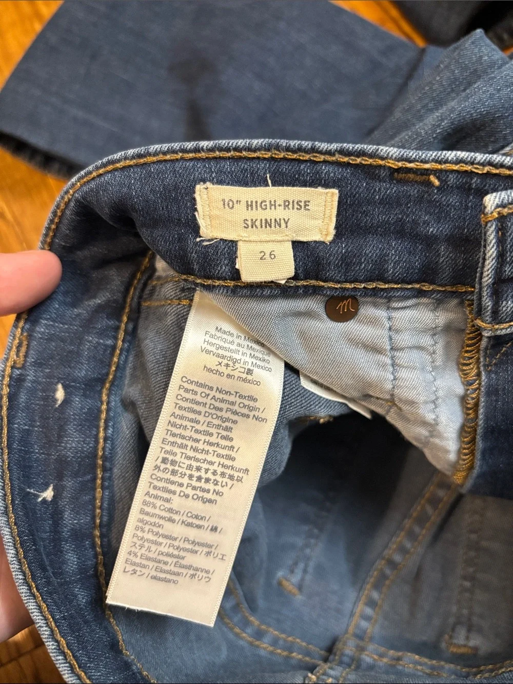 Madewell Dark Blue High-Rise Skinny Jeans